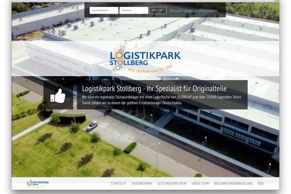 Logistikpark Stollberg – Online Shop & Kundenverwaltung